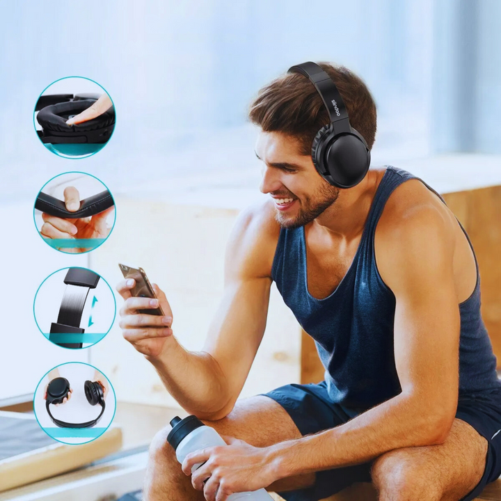 Perfekta trådlösa hörlurar för musikälskare på resande fot, med lång batteritid och överlägsen komfort.