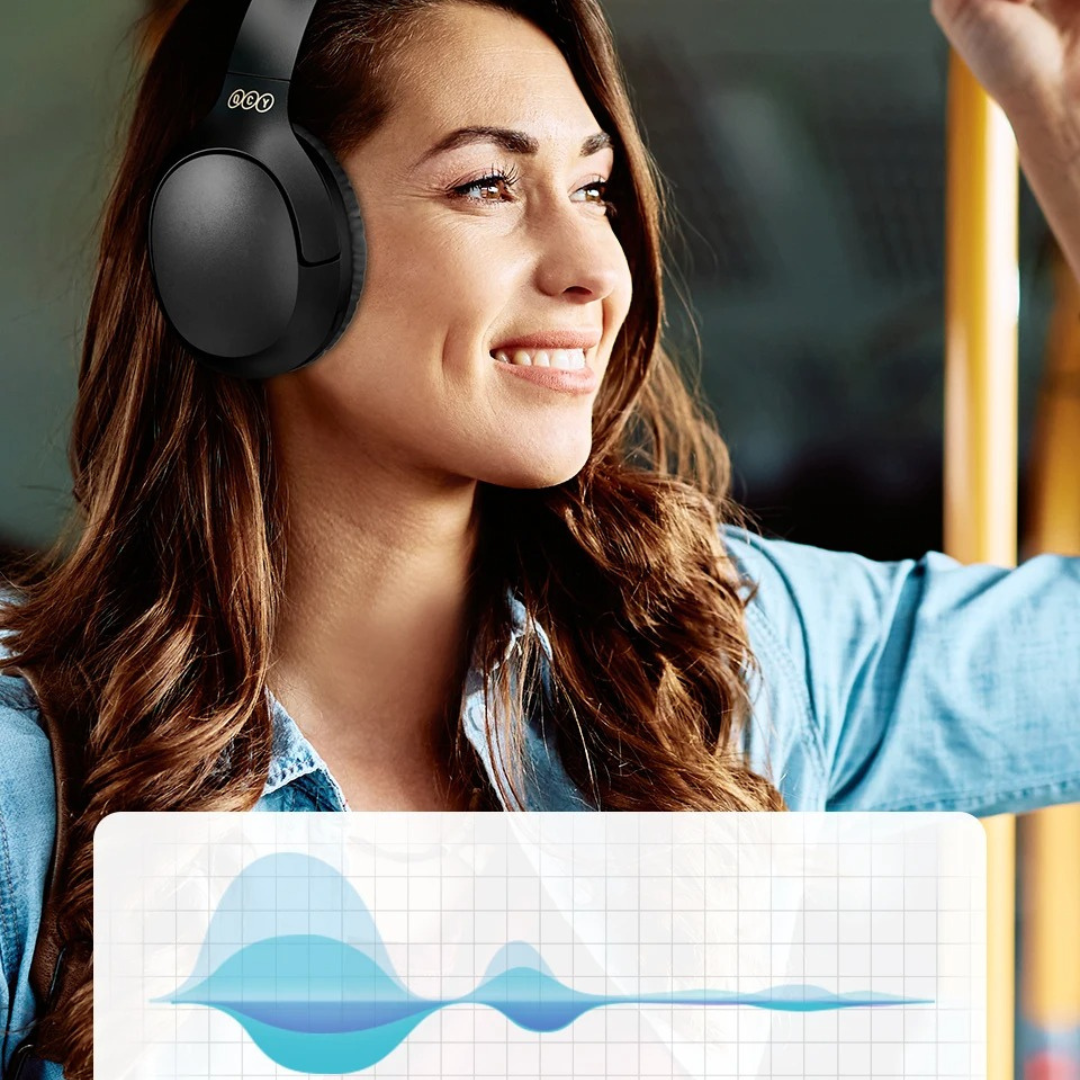 Brusreducerande Bluetooth hörlurar för musik och samtal. Unisex, overear design för komfort och klart ljud.