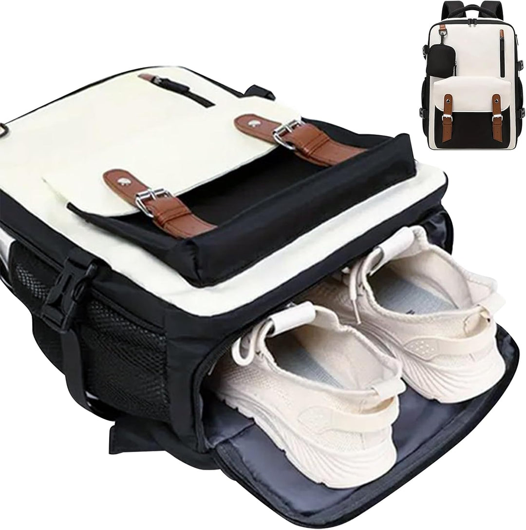 Unisex Elorio reseryggsäck, vattentät & expanderbar med stor kapacitet för resa, arbete, skola & fritid. Slitstark.