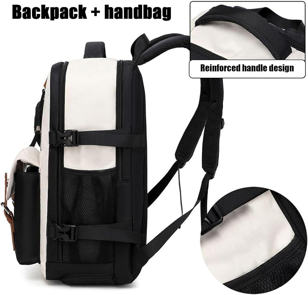 Mångsidig Elorio reseryggsäck, vattentät, expanderbar & slitstark. Stor kapacitet för skola, arbete, resa & outdoor. Unisex.
