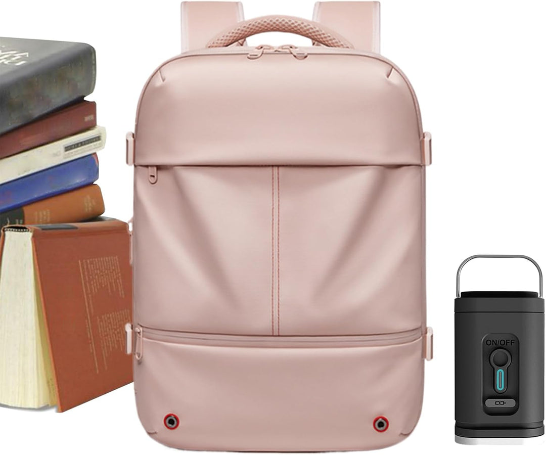 Unisex expanderbar reseryggsäck Arvid, vattentät & med vakuumkomprimering för optimal packning.