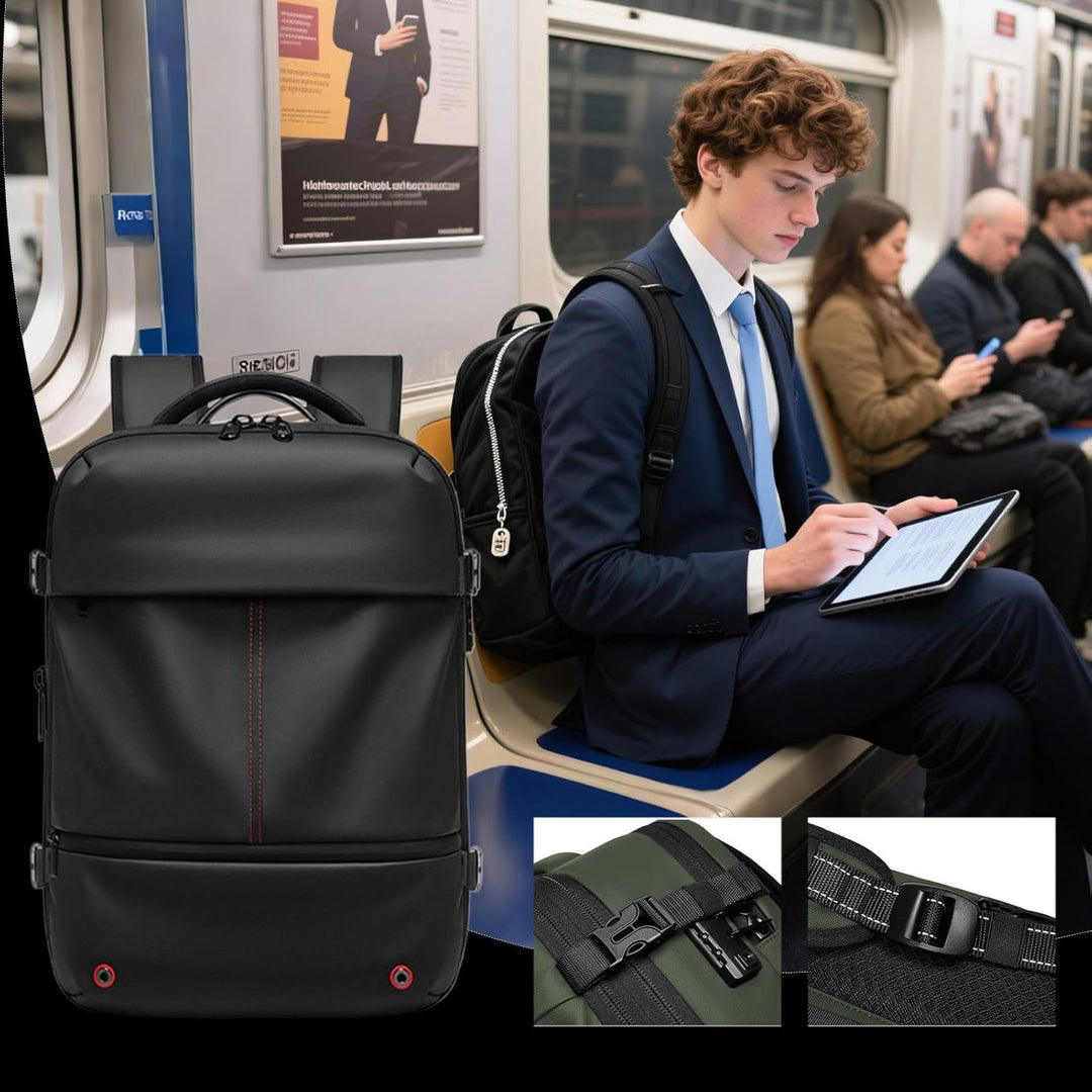 Elegant pendlingsryggsäck Arvid, vattentät & med smarta funktioner för organiserad vardag.