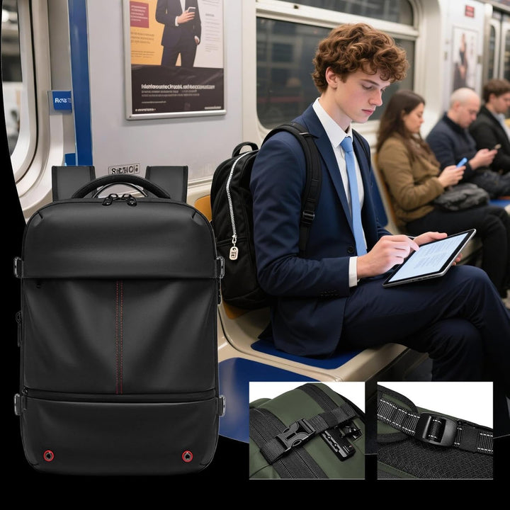 Elegant pendlingsryggsäck Arvid, vattentät & med smarta funktioner för organiserad vardag.