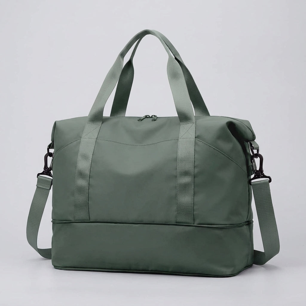 Slitstark polyester resväska, vattentät och expanderbar. Smart handbagage för unisex bruk, lätt att packa.