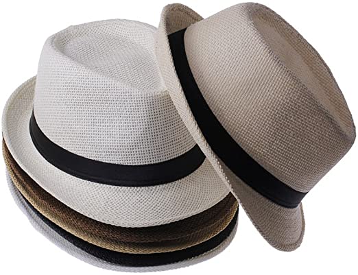 Unisex fedora halmhatt, klassisk och tidlös design, perfekt för semester och dagligt bruk.