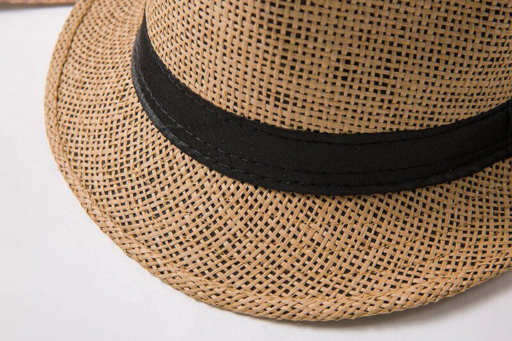 En mångsidig unisex fedora halmhatt, perfekt för solskydd och en trendig sommarlook.