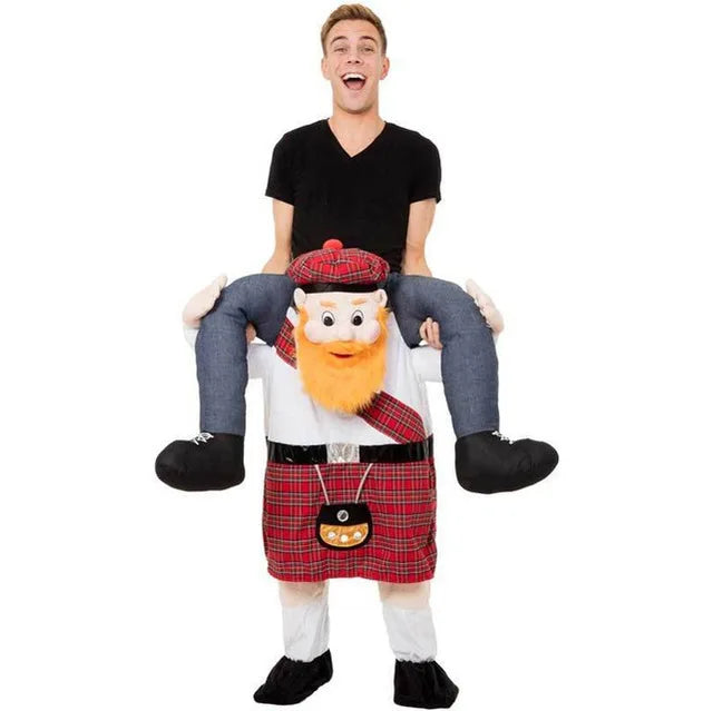 Festkläder för Halloween: rolig unisex kostym med bärillusion för barn och vuxna. Passar för alla temafester.