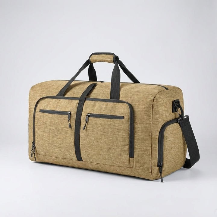 Lättvikts hopfällbar duffelväska, idealisk som handbagage eller extra bagage för resan.