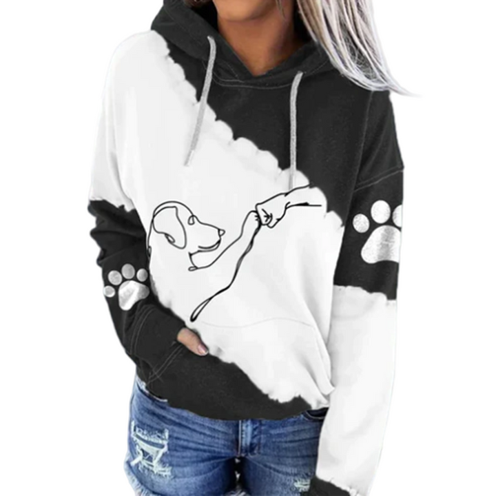 Unisex huvtröja för hundälskare med trendigt hundtryck. Mjuk, bekväm sweatshirt perfekt för vardagsbruk.