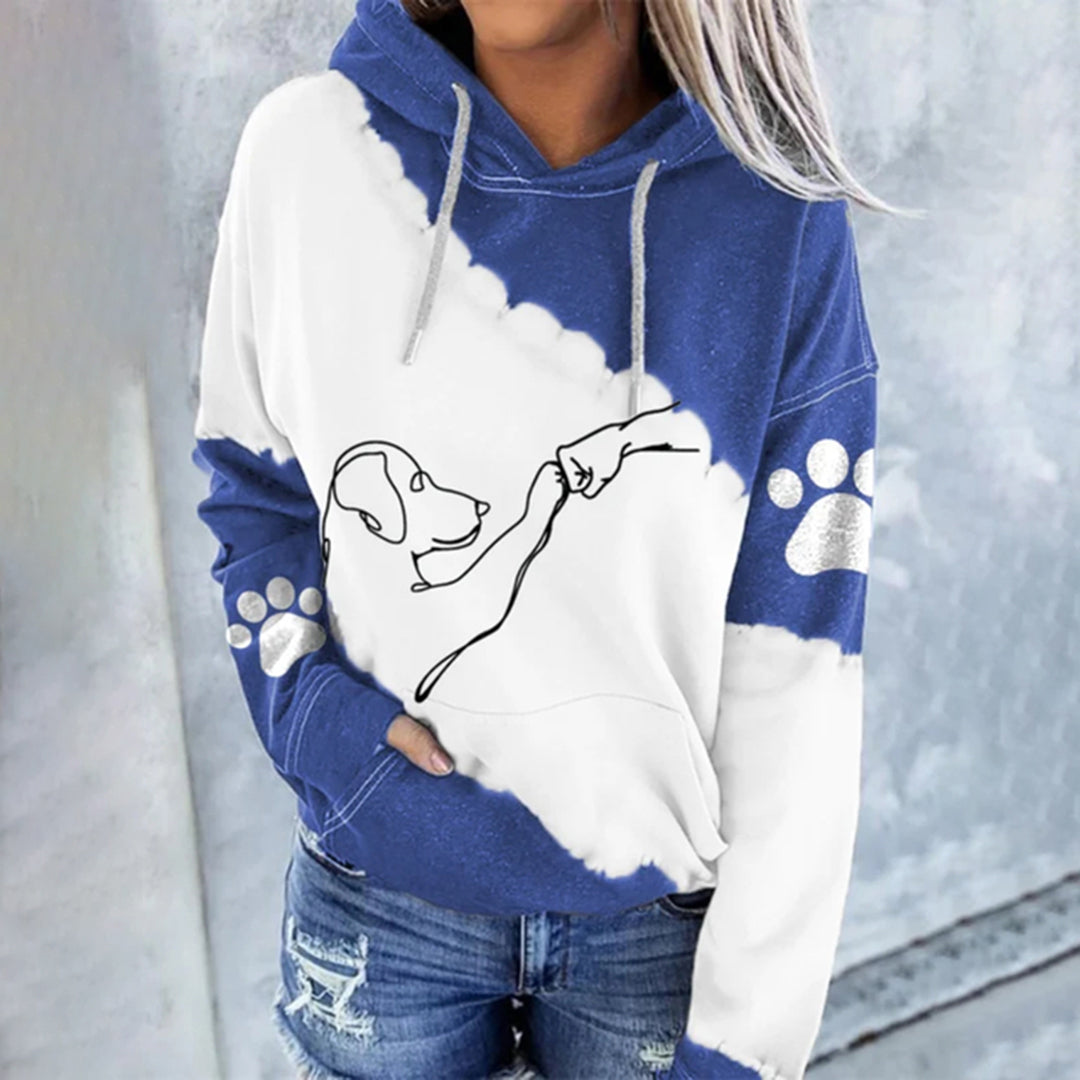 Mysig unisex huvtröja med stilrent hundmotiv. Bekväm sweatshirt, idealisk för casual stil & hundälskare.