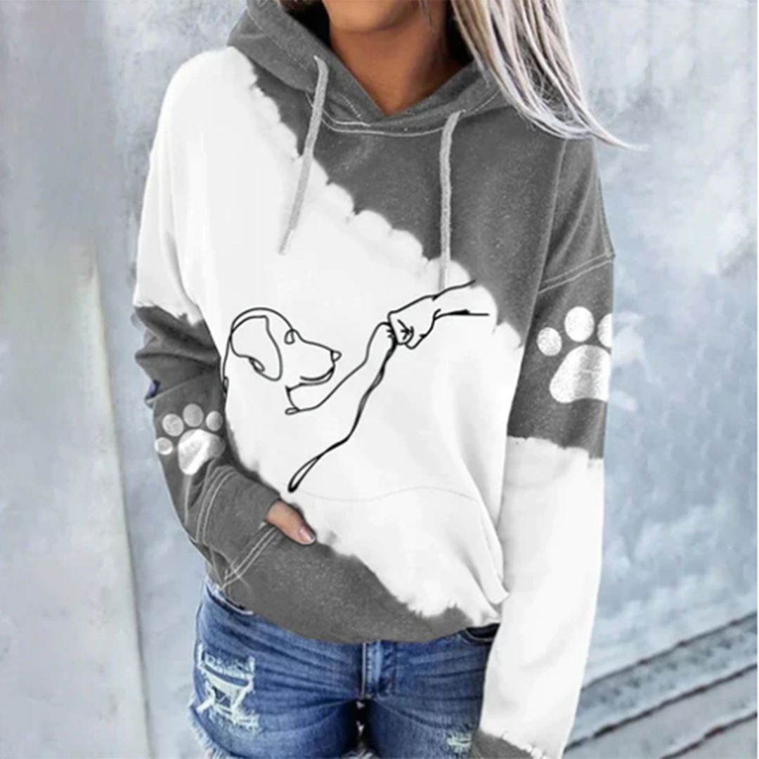 Presenttips! Mjuk unisex hoodie med unikt hundtryck. Snygg & bekväm för den som älskar hundar. Vardagskläder.