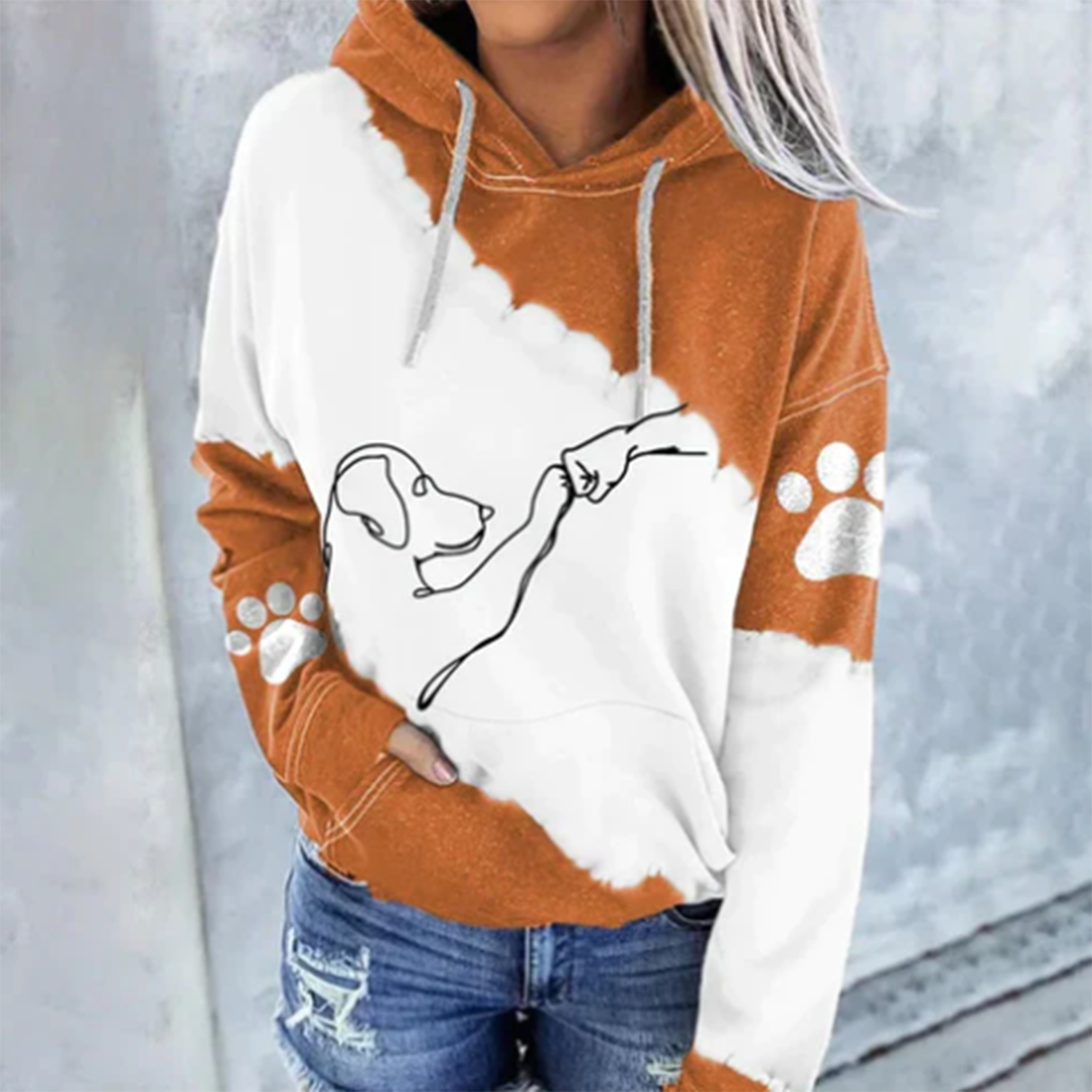 Modern unisex hoodie med snyggt hundmotiv. Mysig och mjuk sweatshirt, utmärkt för casual dagar & hundägare.