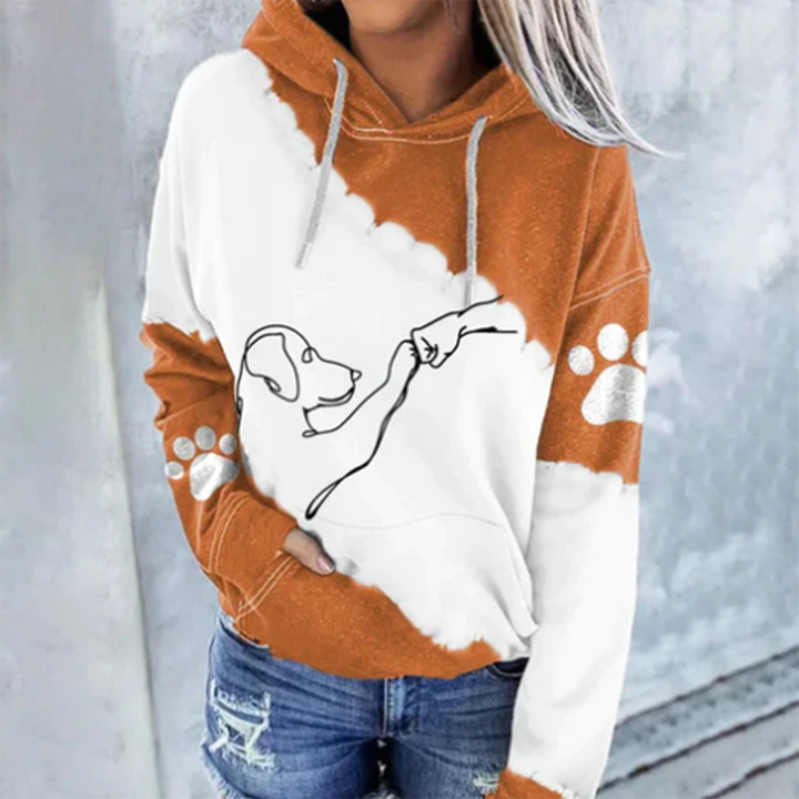Modern unisex hoodie med snyggt hundmotiv. Mysig och mjuk sweatshirt, utmärkt för casual dagar & hundägare.