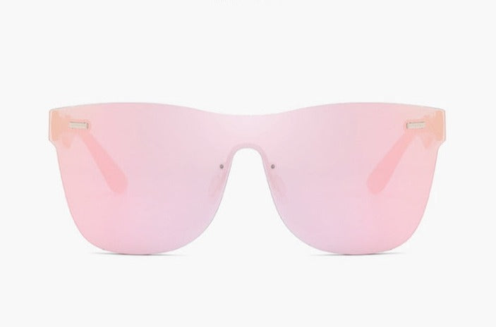 Unisex Infinity solglasögon med effektiva speglade linser, skyddar ögonen från solens UV-strålar.