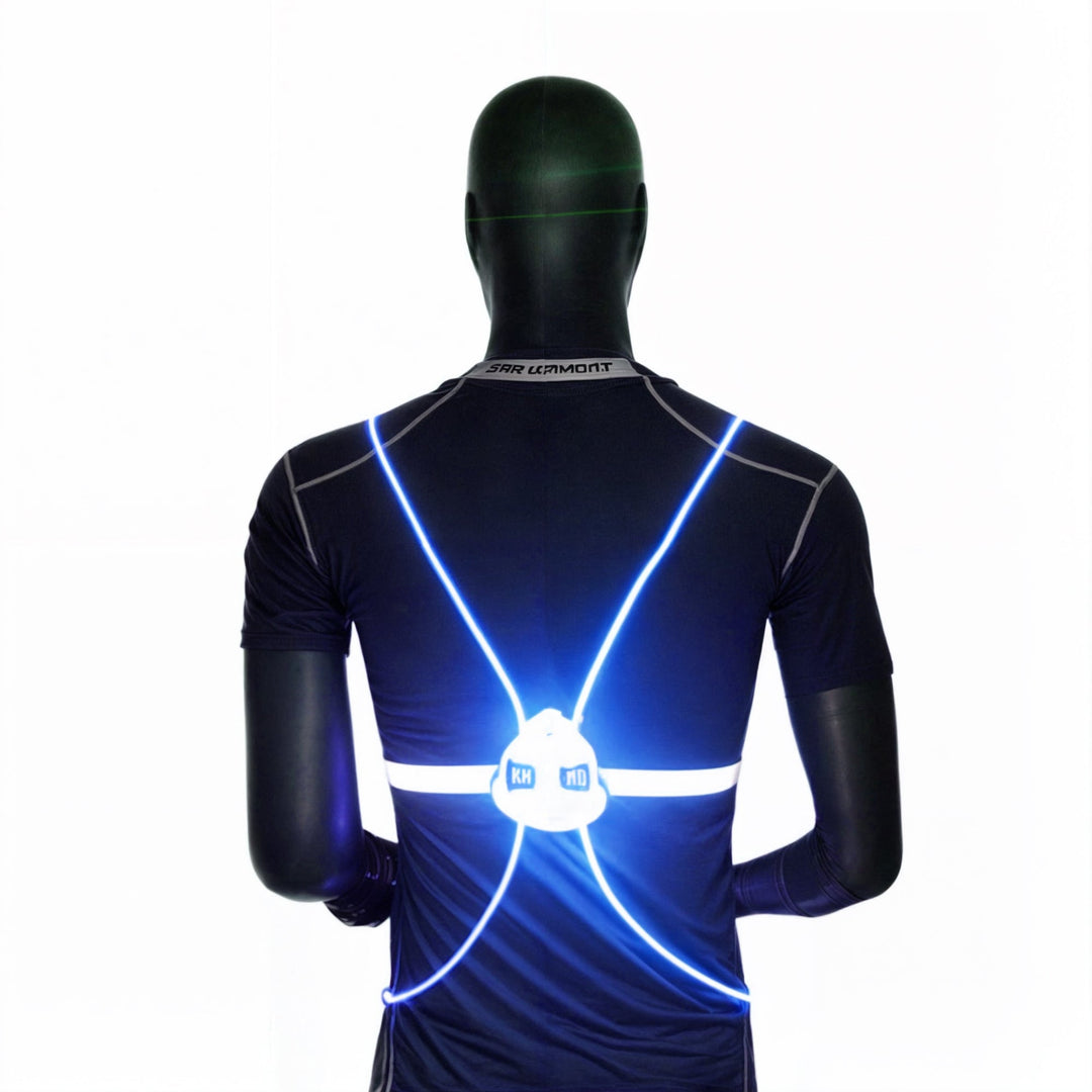 Säkerhetsväst, unisex, med inbyggd LED-belysning. Optimal för löpare, cyklister och vandrare i mörker.