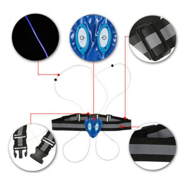 Träningsväst med LED-ljus, unisex. Förbättrar synligheten och säkerheten vid löpning och sport i mörker.