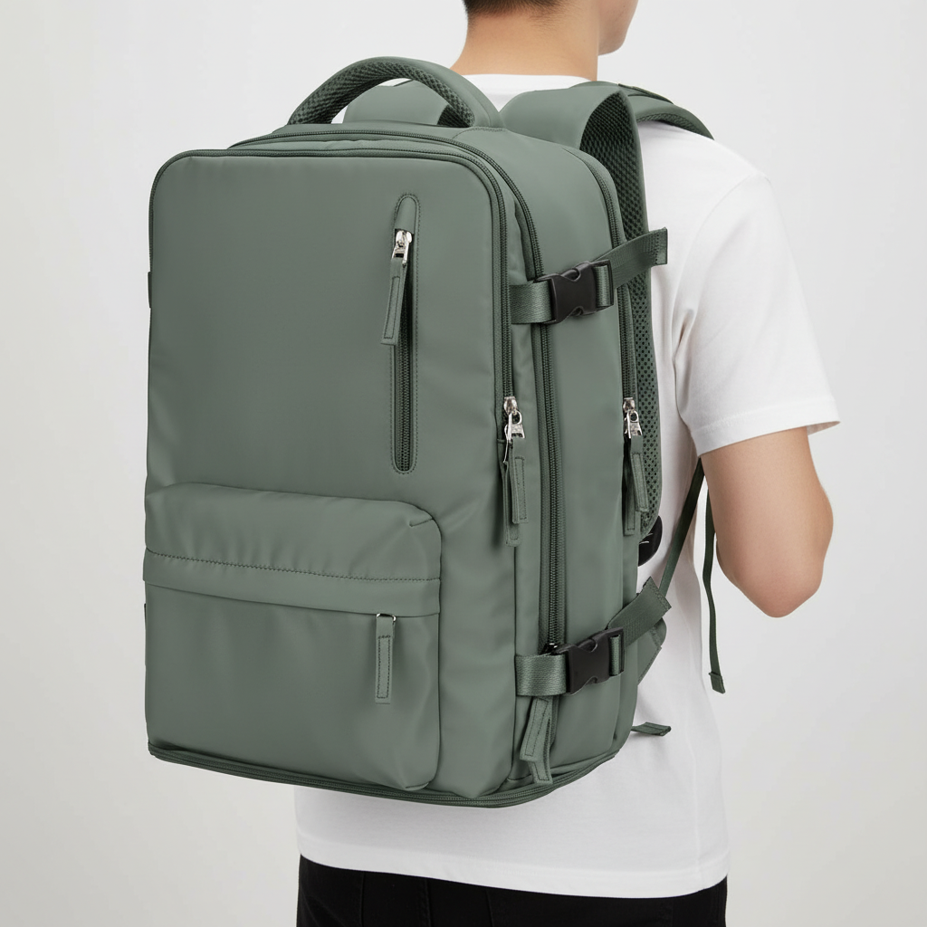 Unisex laptopväska med smarta fack för optimal organisation. Perfekt som reseväska och arbetsväska.