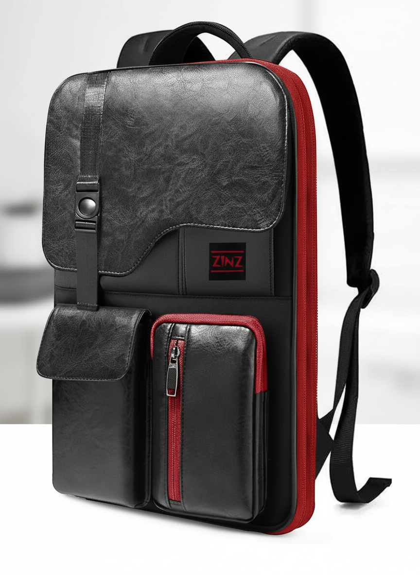Rymlig reseryggsäck med många fack. Vattentät design håller laptop & tillhörigheter torra & organiserade.