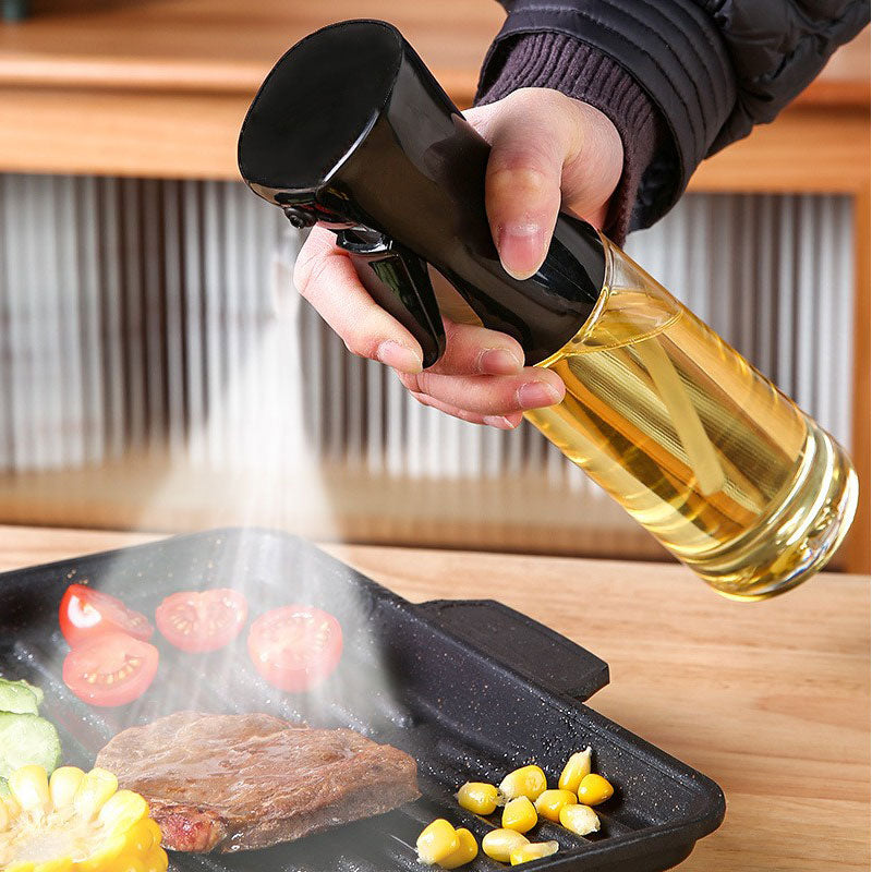 Mångsidig 300ml oljespraydispenser, perfekt för hälsosam matlagning och sallader.