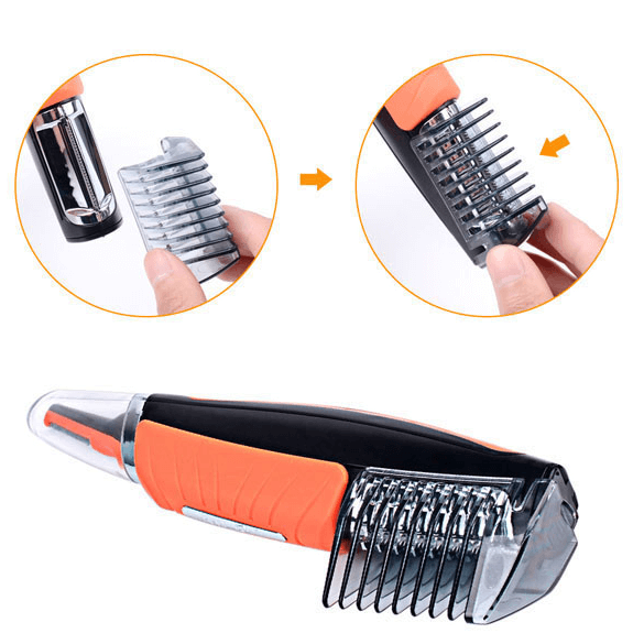 Bärbar, sladdlös hårtrimmer för resor och daglig hygien. Precision för alla dina trimningsbehov.