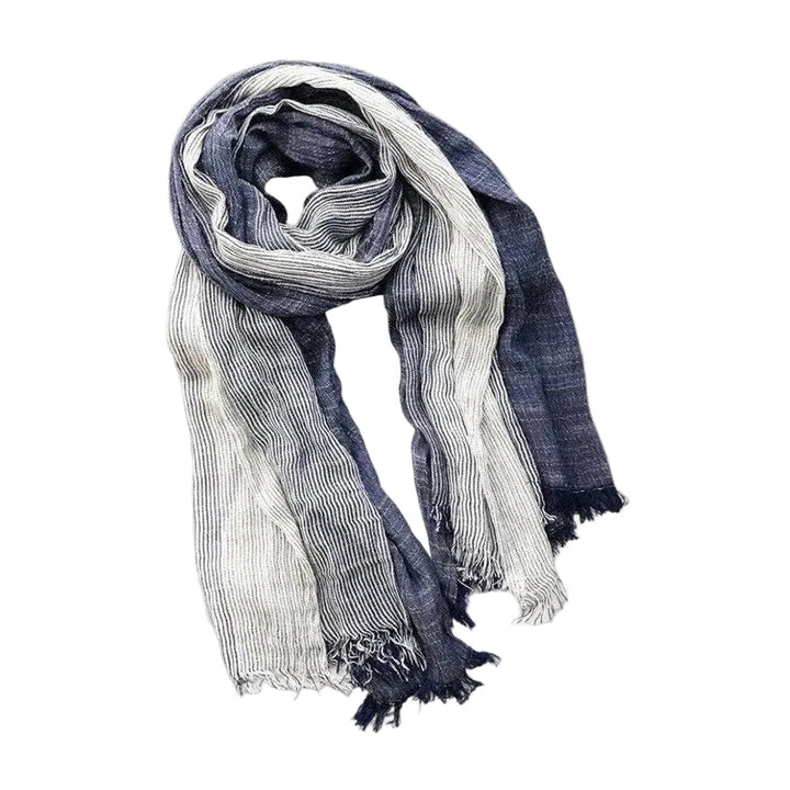 Unisex randig halsduk i mjukt tyg för vardagsstil. Mångsidig accessoar, perfekt presenttips.