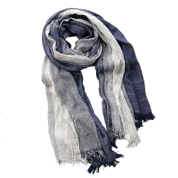 Unisex randig sjal/halsduk med tidlös design, perfekt accessoar för vår & höst.