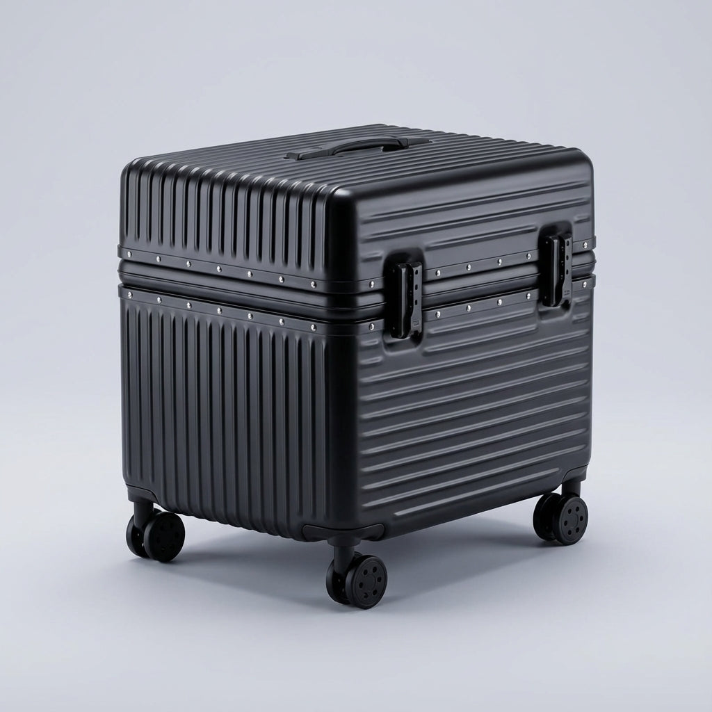 Reptålig Carrycore kabinväska, hårt skal för handbagage. Tystgående spinnerhjul för smidig och säker resa.