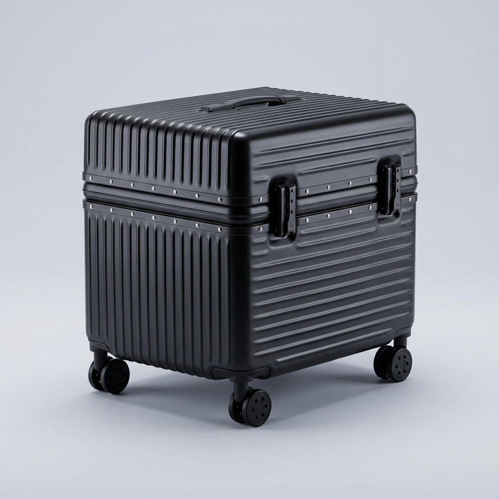 Reptålig Carrycore kabinväska, hårt skal för handbagage. Tystgående spinnerhjul för smidig och säker resa.