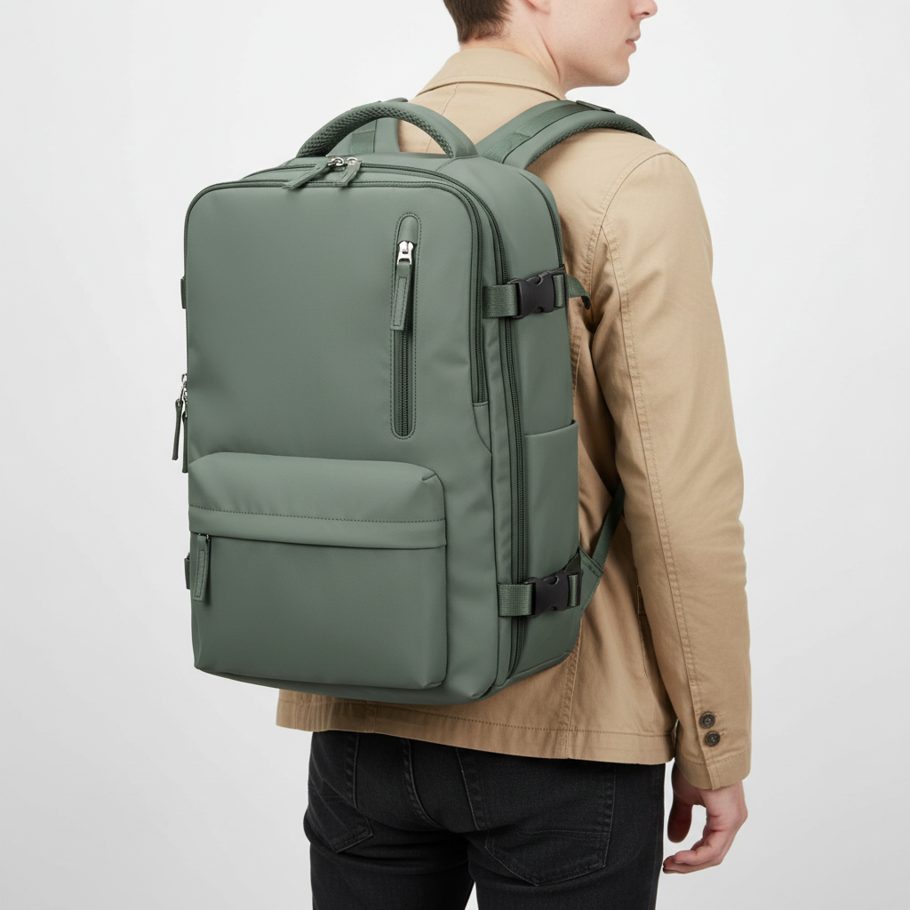 PackMax rullväska/reseryggsäck. Unisex, funktionell med komfort & stil. Optimerad för resor.