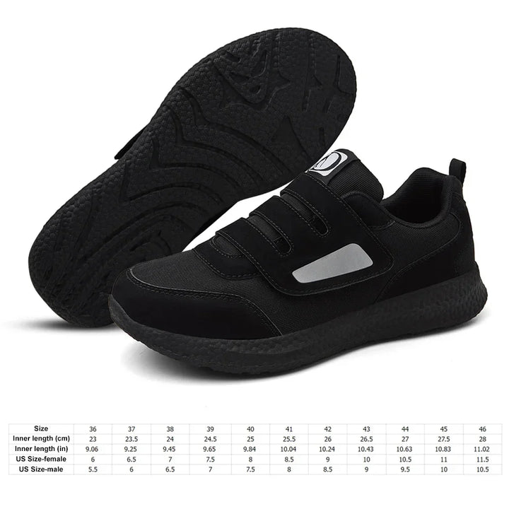 Stilrena unisex sneakers, slip-on med justerbar stängning, bekväma & ergonomiska med anti-glid sula.