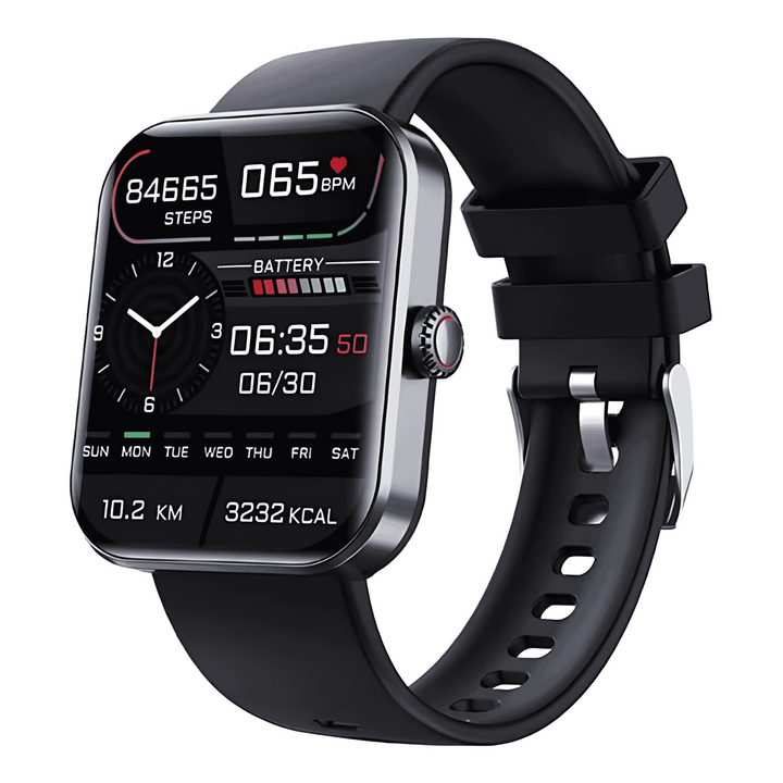 Sportig unisex smartklocka för fitness med GPS, aktivitetsmätare och Bluetooth-anslutning.