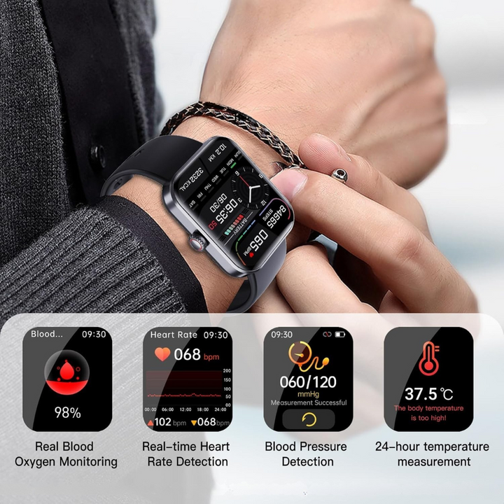 Smartklocka unisex med inbyggd GPS för löpning och träning, följer din fitness och hälsa.