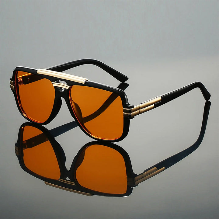 Geometriska unisex solglasögon med färgglada UV400-linser. Perfekta för sommarmode och optimalt skydd utomhus.