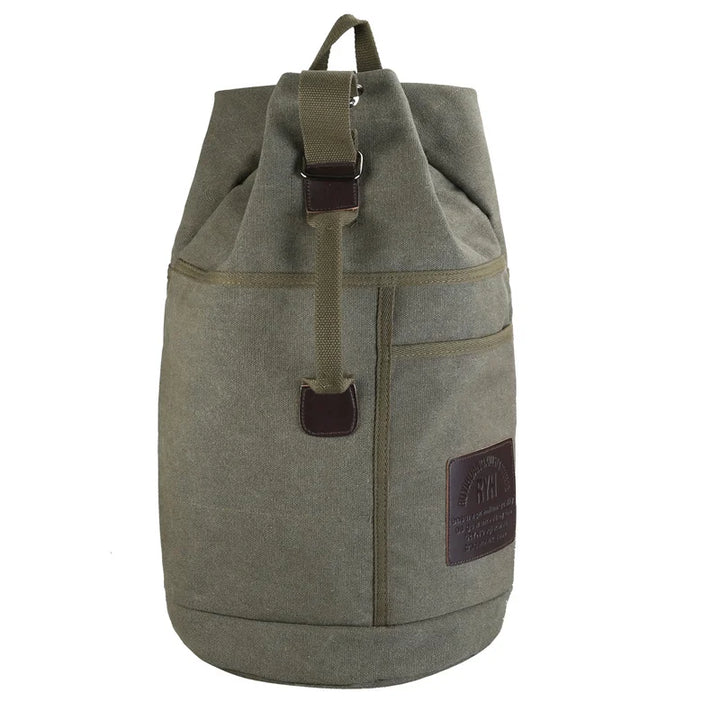 Unisex äventyrsryggsäck med stor volym, robust design i canvas för vandring & resor.