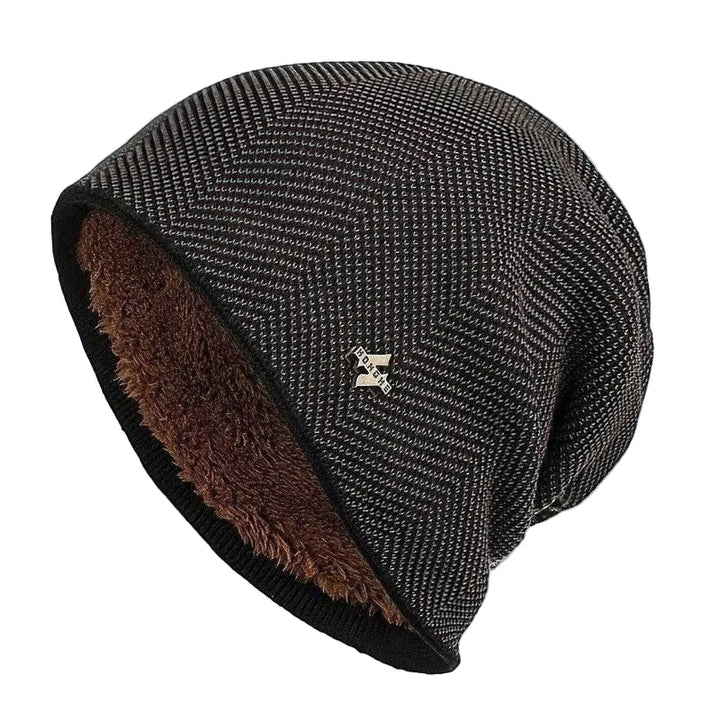 Unisex strukturerad stickad vintermössa, varm och flexibel för både barn och vuxna, perfekt för kallt väder.