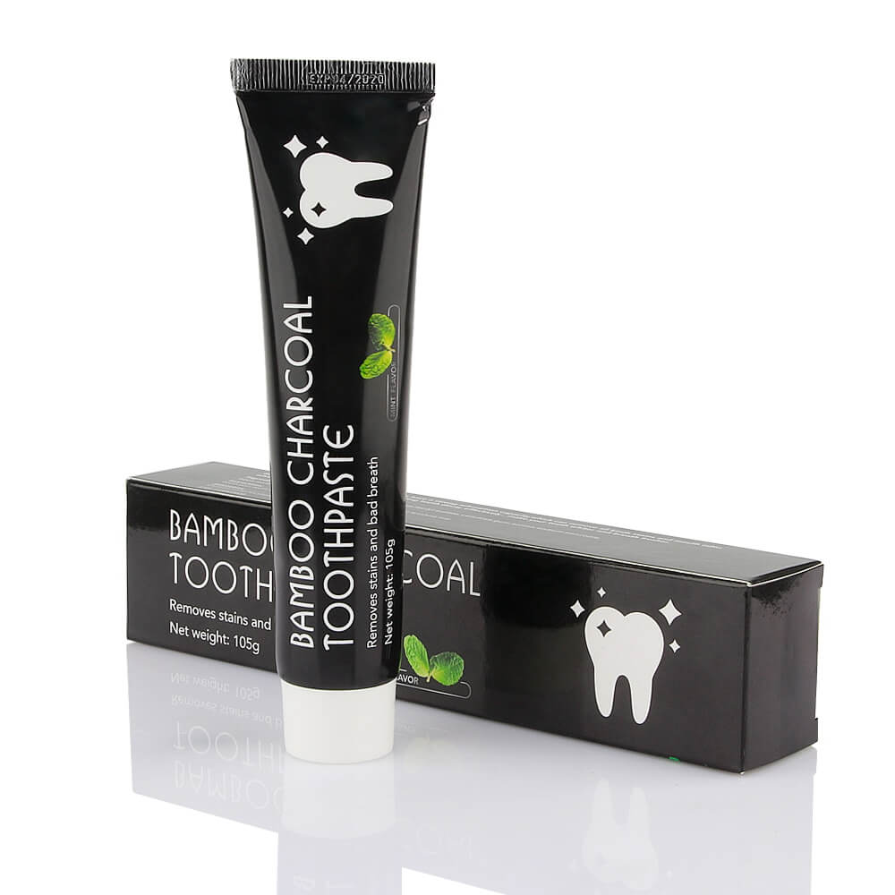 Unisex tandkräm med bambukol för naturligt vita tänder & frisk andedräkt.