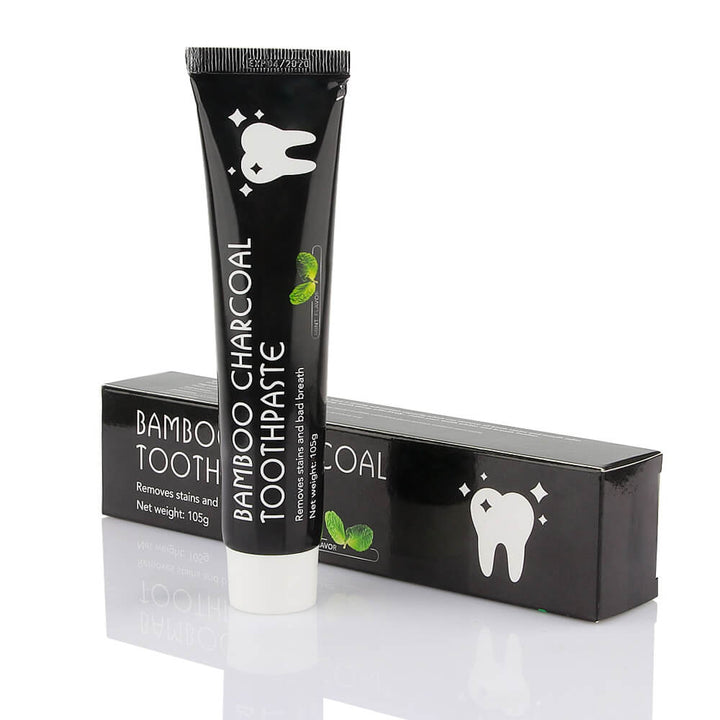 Unisex tandkräm med bambukol för naturligt vita tänder & frisk andedräkt.