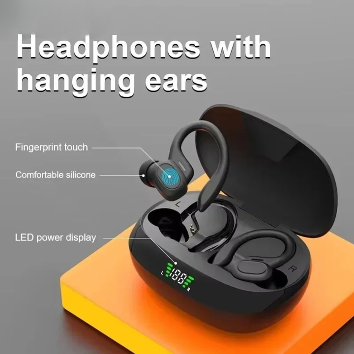 Ergonomiska in-ear sporthörlurar med perfekt passform för långa träningspass, unisex design.