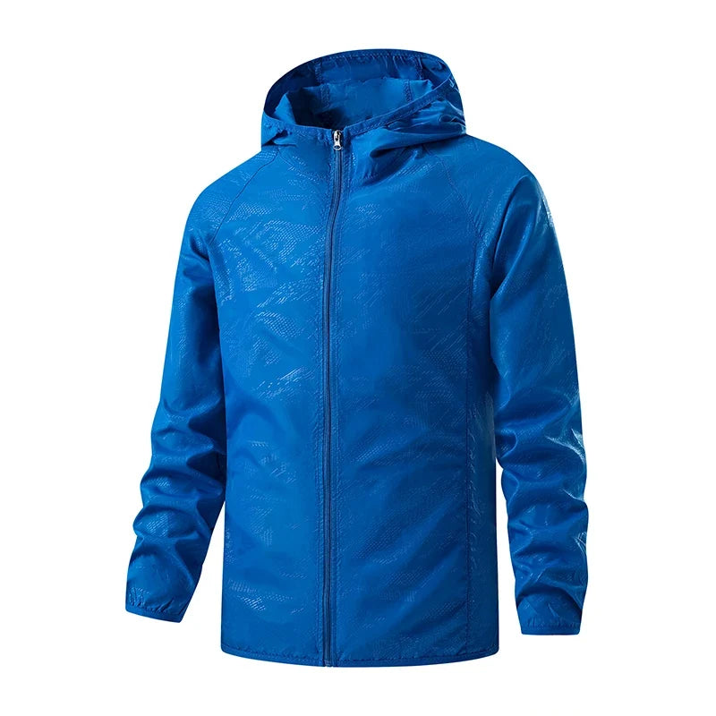 Packbar unisex outdoorjacka för alla väder. Vattentät, vindtät och solskyddande för äventyr.