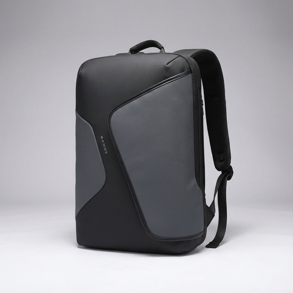 Stilren vattentät businessryggsäck med USB-laddning, perfekt som laptopväska för kontor och resor.