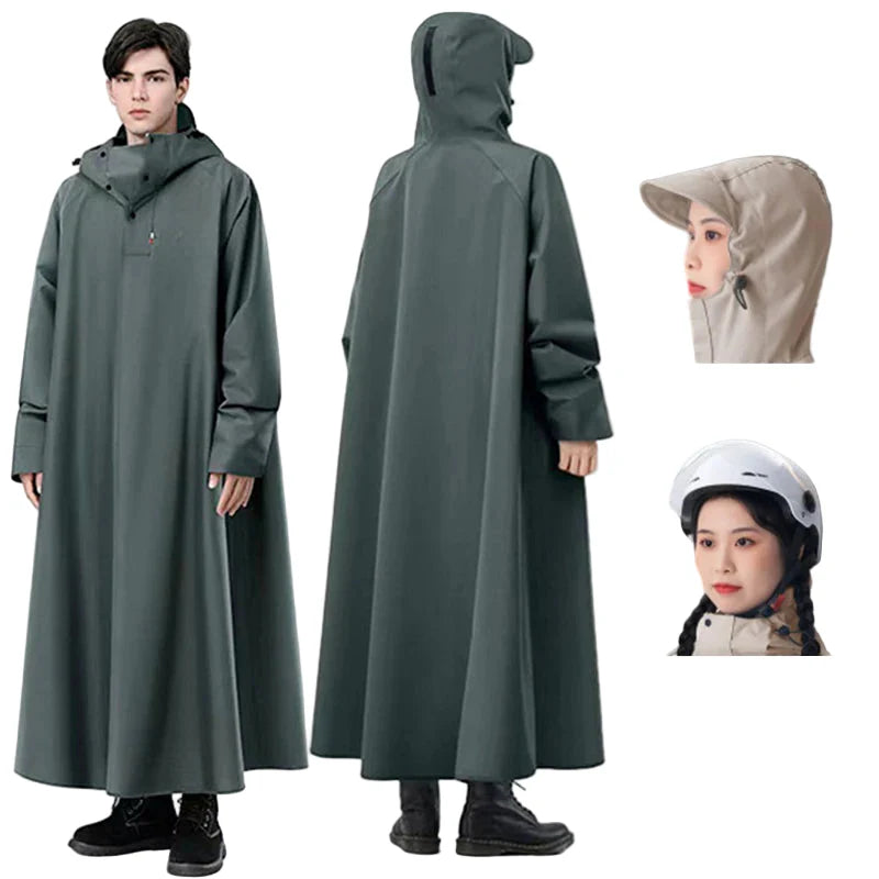 Slitstark unisex regnponcho, vattentät och rymlig för optimalt skydd mot väder vid fiske.