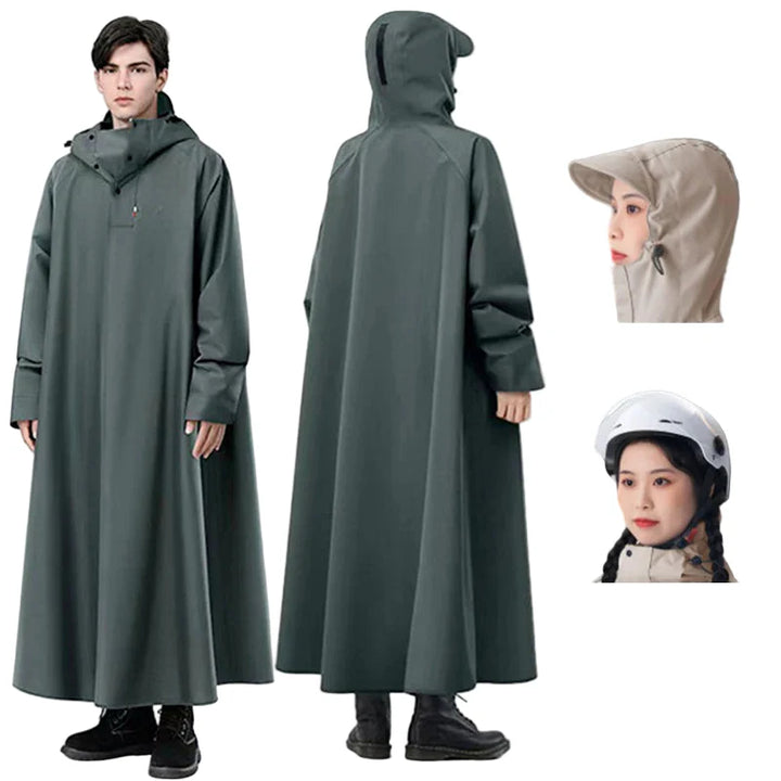 Slitstark unisex regnponcho, vattentät och rymlig för optimalt skydd mot väder vid fiske.