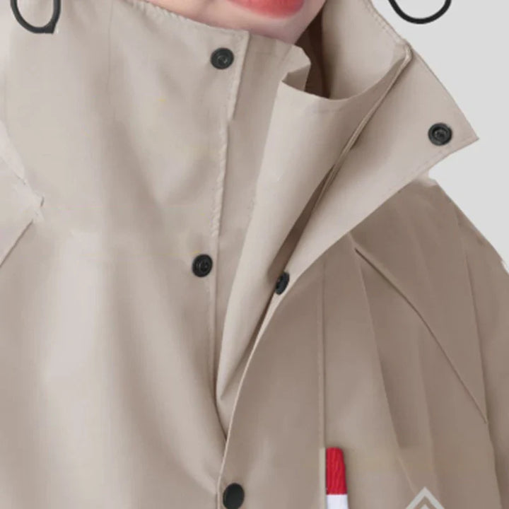 Robust unisex regnkläder, lång vattentät poncho med huva för alla utomhusäventyr.