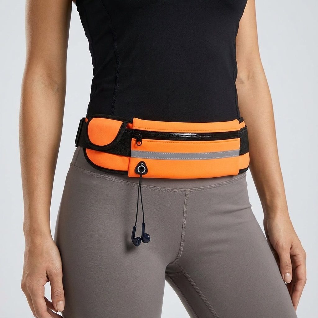 Unisex vattentät RunBelt, perfekt som löparväska för löpning, vandring och utomhusaktiviteter.