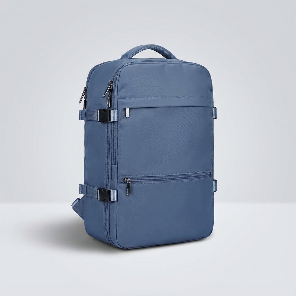 Stöldsäker unisex reseryggsäck med laptopfack och vattentålig design, perfekt som handbagage.