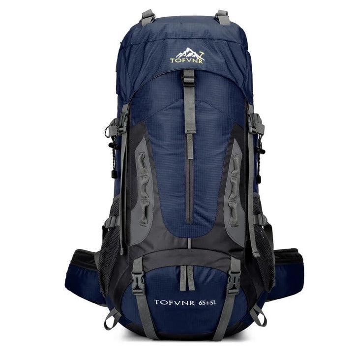 Mångsidig 45L unisex ryggsäck för friluftsliv, camping och dagstur, optimal för packning.