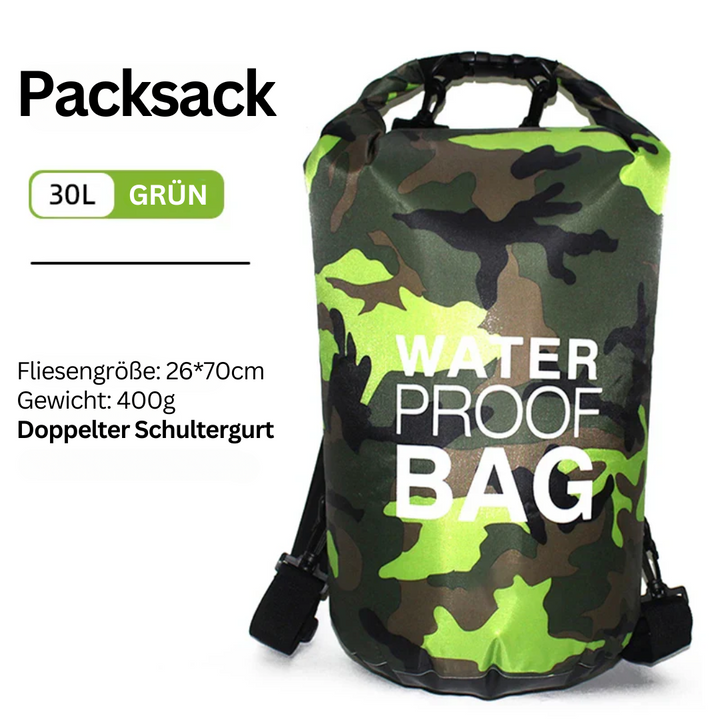 Robust vattentät campingryggsäck, idealisk för utomhusäventyr och vandring i alla väder.