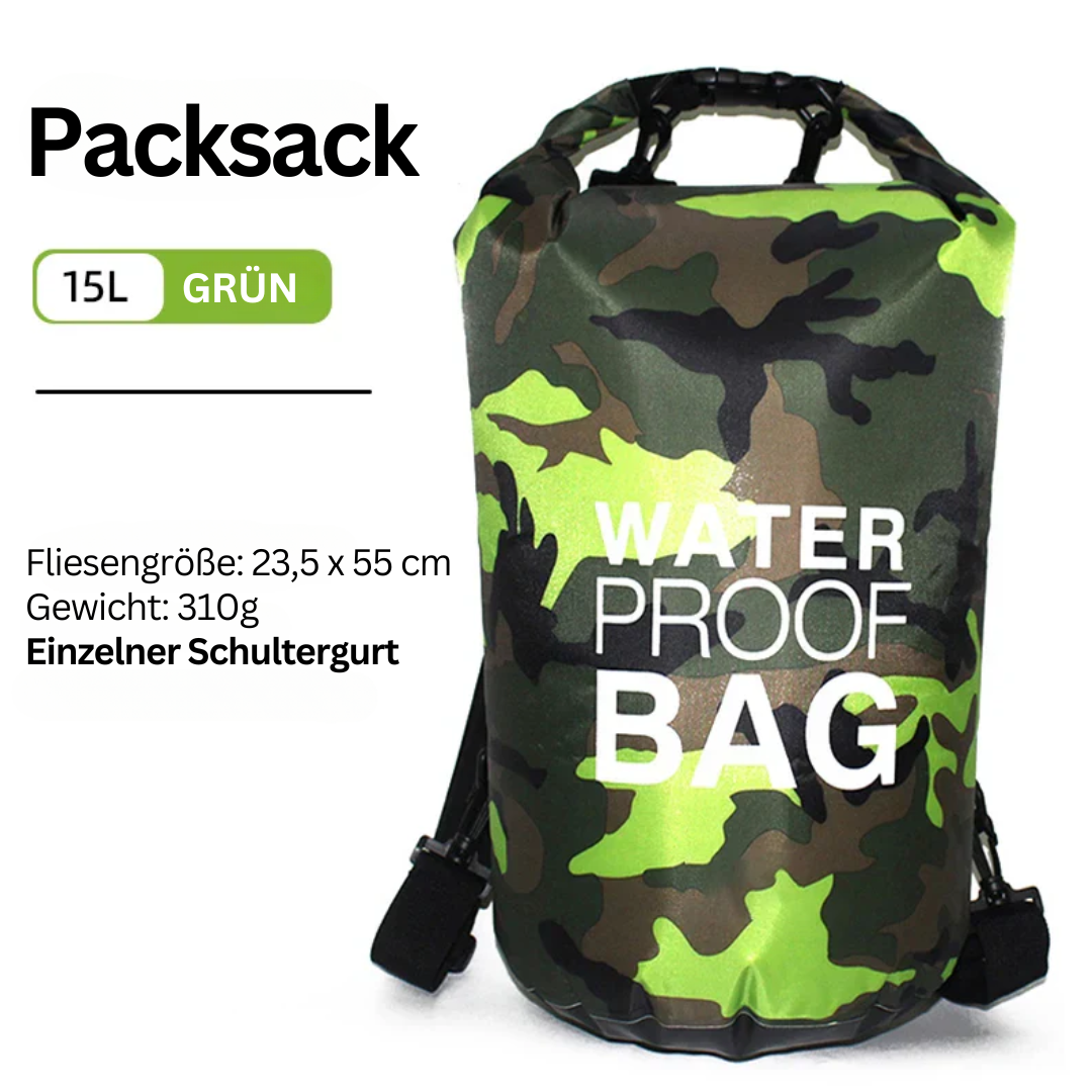 Lätt och vattentät resväska/ryggsäck, optimal för äventyrliga resor och friluftsliv.