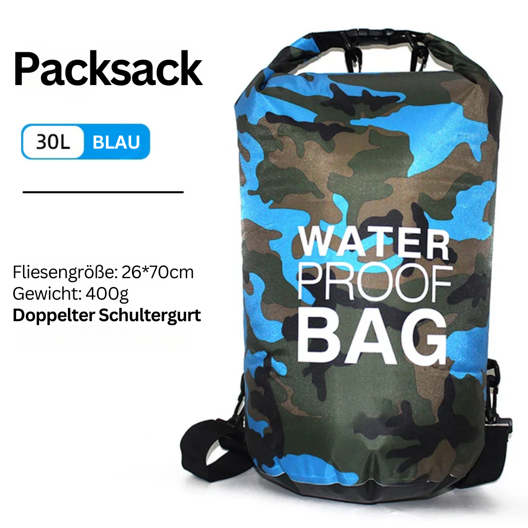 Stilren sportryggsäck, vattentät dry bag, för både män och kvinnor. Perfekt för gymmet.
