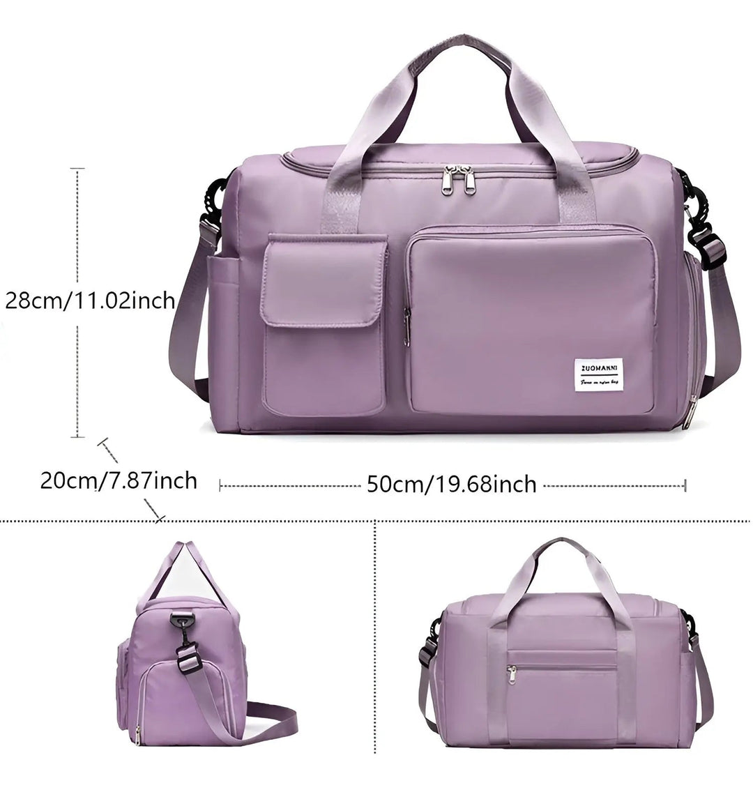 Stor unisex weekendbag för sport och weekendresor, med vattenavvisande material.